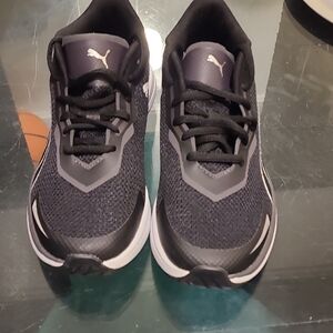 Puma Black and White Athletic Shoes